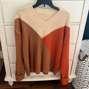 Shein color block sweater
